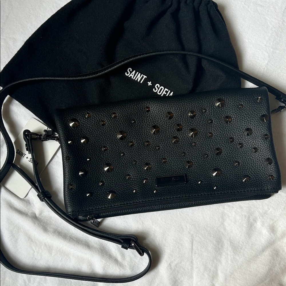Black Studded Crossbody Bag